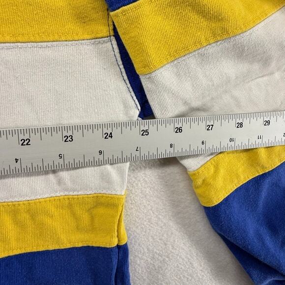 Vintage St Louis Rams Rugby Shirt Mens XL Blue Yellow Embroidered Colorblock 90s - Picture 7 of 10